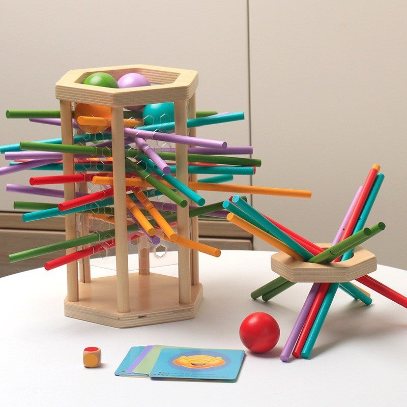 Children's Wooden Three-In-One Balance Tower – Educational Sensory Training Toy for Ages 4-6 - Image 4