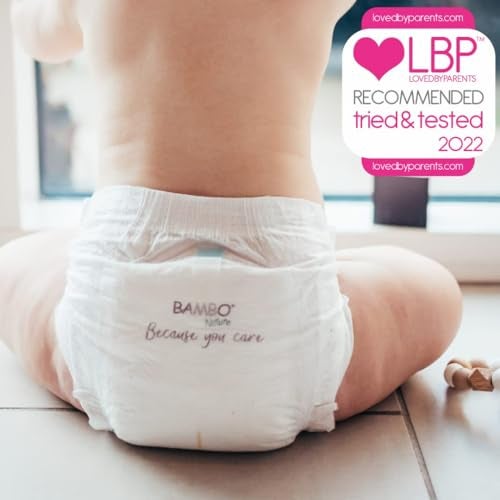 Bambo Nature Premium Baby Tape Diapers for Baby Large Size (7-14 Kgs) Super Absorbent, Breathable, Extra Soft, Dermatologically Tested, Hypoallergenic Toddler Nappies With Wetness Indicator, 144 Count - Image 5