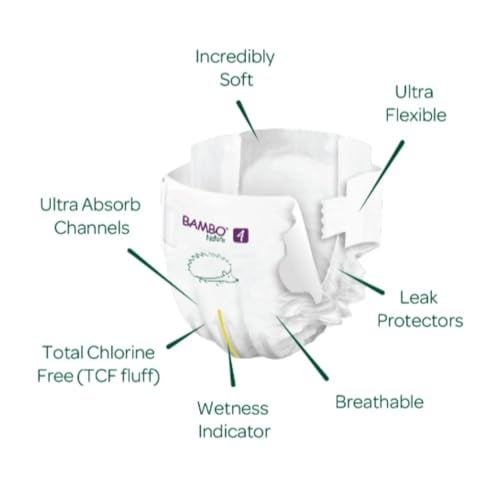 Bambo Nature Premium Baby Tape Diapers for Baby Large Size (7-14 Kgs) Super Absorbent, Breathable, Extra Soft, Dermatologically Tested, Hypoallergenic Toddler Nappies With Wetness Indicator, 144 Count - Image 4