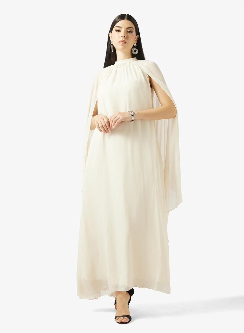 VERO MODA Cape Sleeve High Neck Maxi Dress - Image 3