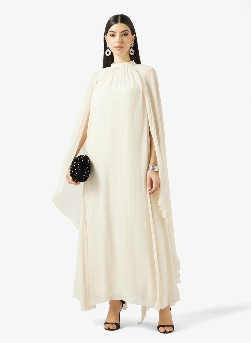 VERO MODA Cape Sleeve High Neck Maxi Dress - Image 2