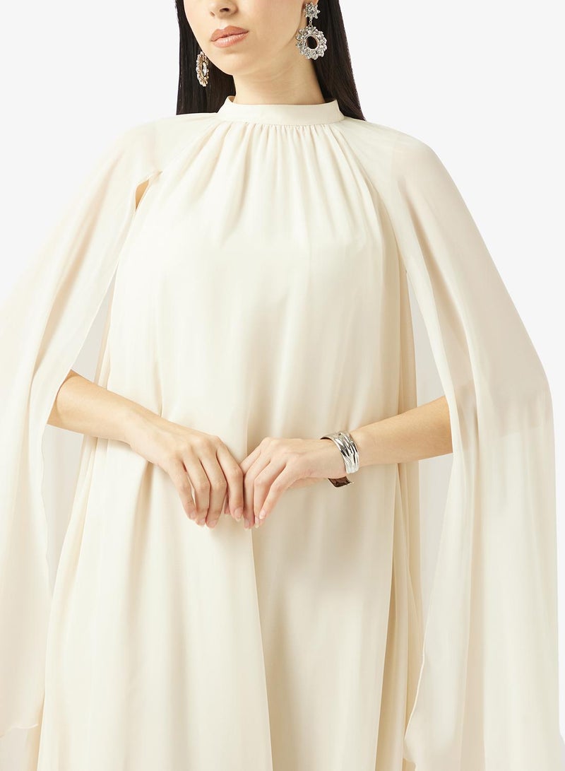 VERO MODA Cape Sleeve High Neck Maxi Dress - Image 5