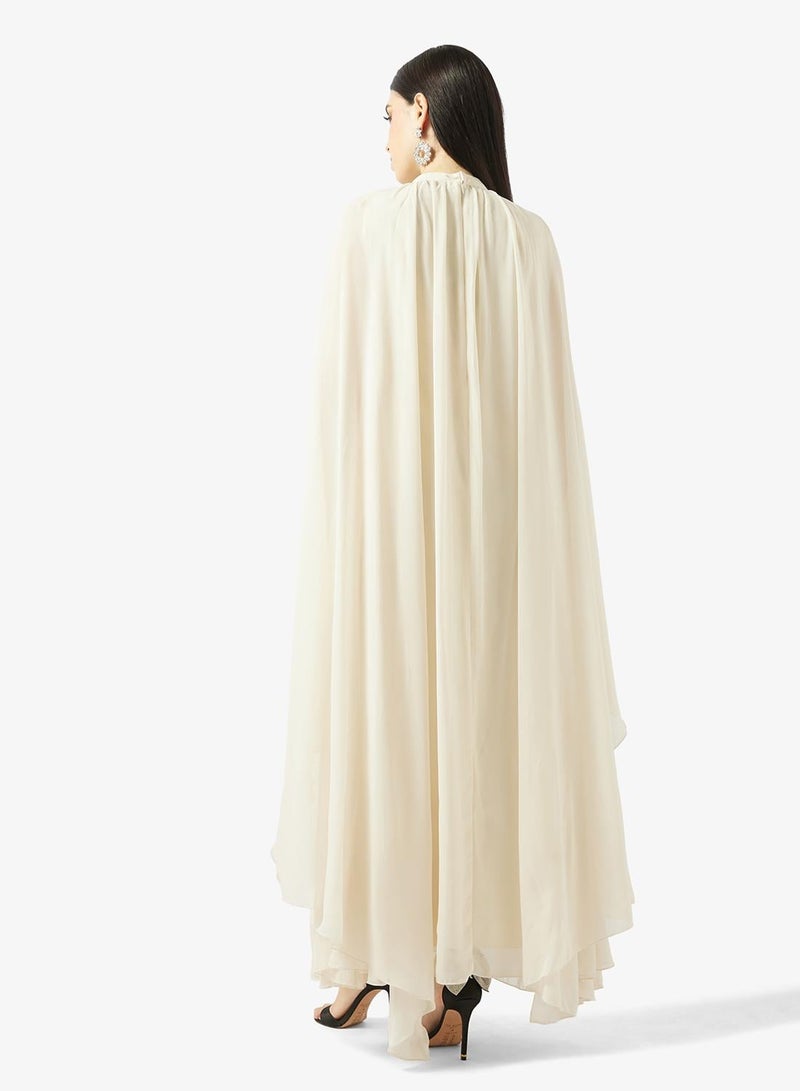 VERO MODA Cape Sleeve High Neck Maxi Dress - Image 4