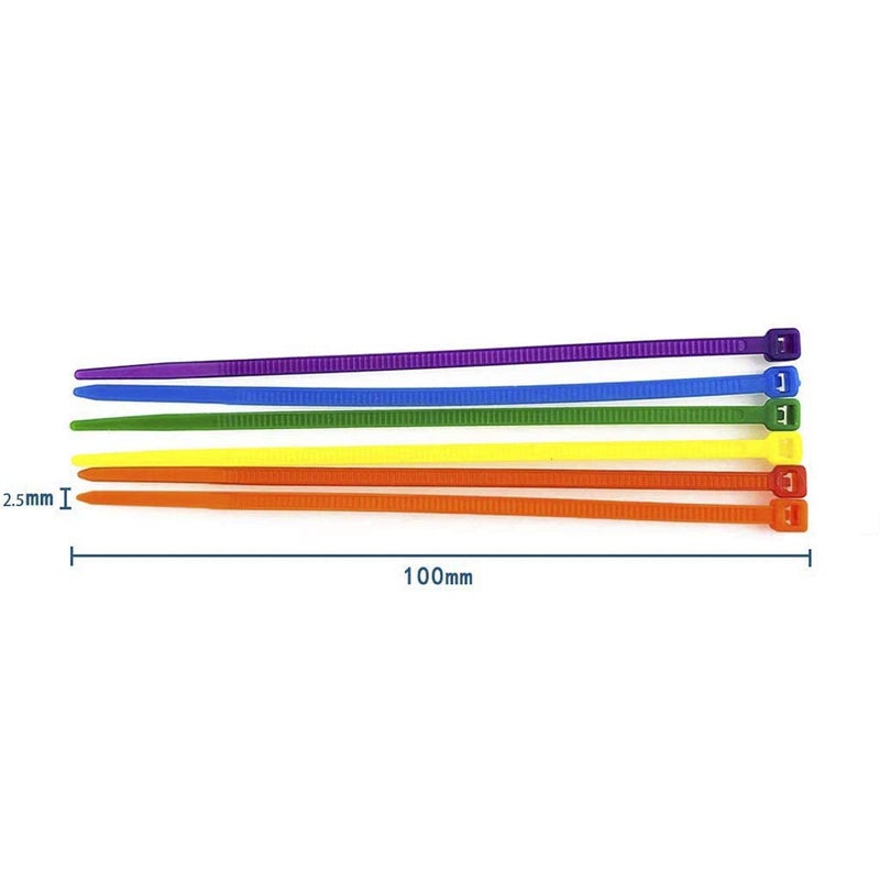 Yi-gog 1200 Pieces Zip Ties  Multi-Purpose Assorted Colored Self-Locking Nylon Cable Zip Ties In 12 Different Colour For Home Office Garden Garage And Workshop 4 Inch - Image 2