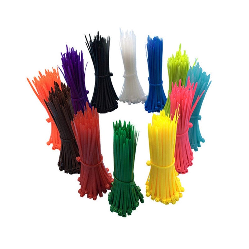 Yi-gog 1200 Pieces Zip Ties  Multi-Purpose Assorted Colored Self-Locking Nylon Cable Zip Ties In 12 Different Colour For Home Office Garden Garage And Workshop 4 Inch - Image 1