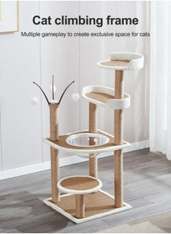 Glanfen Multifunctional Cat Climbing Frame Large Cat Nest Four Seasons Universal Cat Tree Oversized Capsule Cat Scratching Board Cat Villa Cat Toys  - Image 5