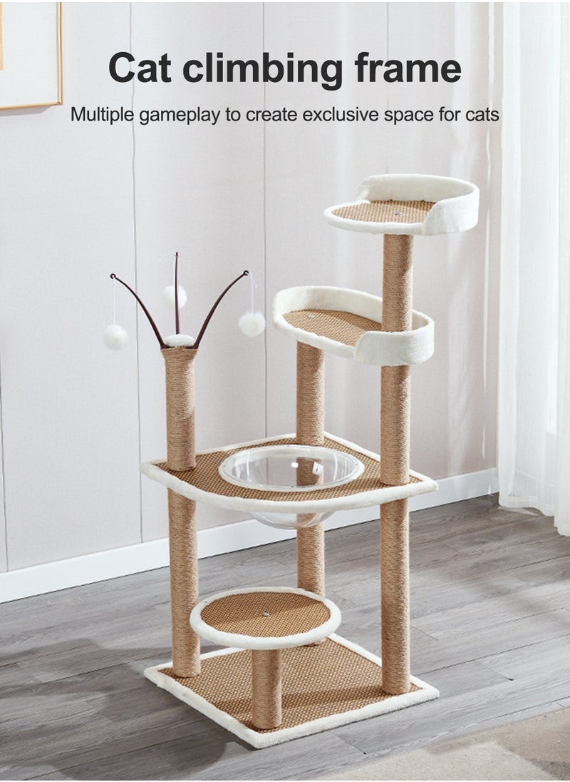 Glanfen - Multifunctional Cat Climbing Frame Large Cat Nest Four Seasons Universal Cat Tree Oversized Capsule Cat Scratching Board Cat Villa Cat Toys - Image 1