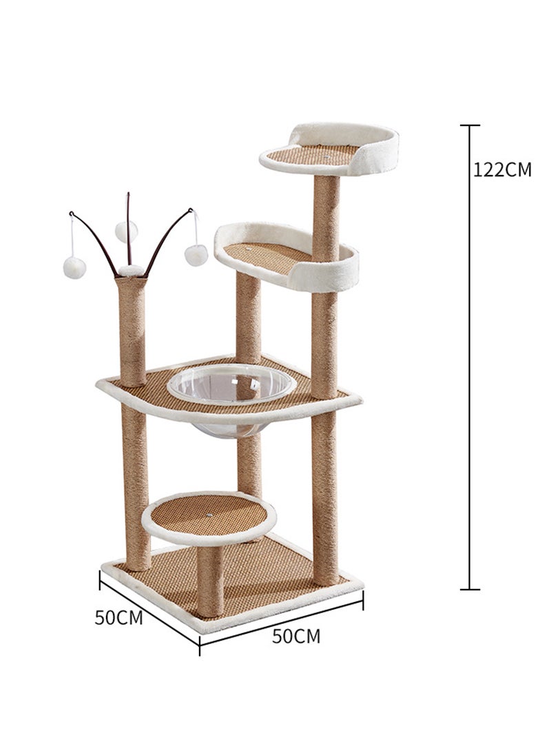 Glanfen - Multifunctional Cat Climbing Frame Large Cat Nest Four Seasons Universal Cat Tree Oversized Capsule Cat Scratching Board Cat Villa Cat Toys - Image 1