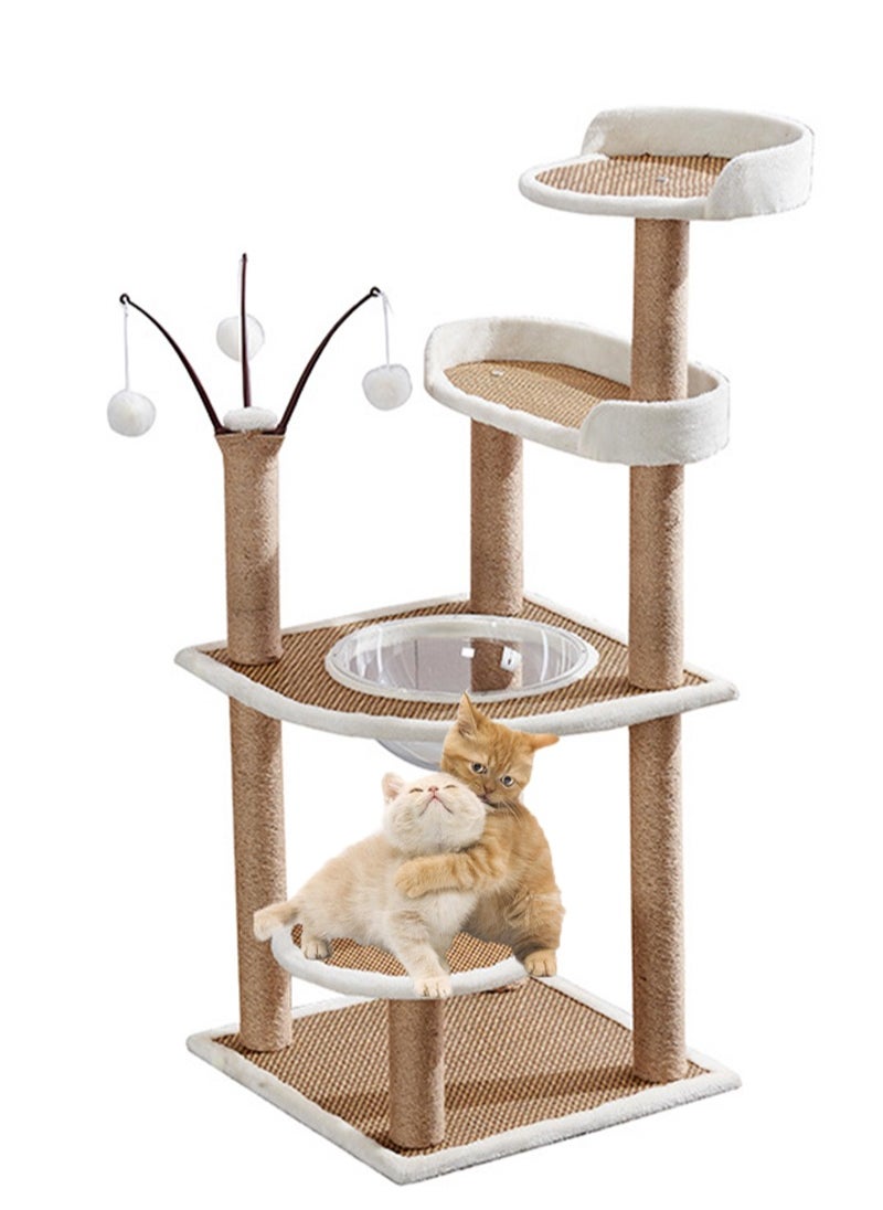 Glanfen - Multifunctional Cat Climbing Frame Large Cat Nest Four Seasons Universal Cat Tree Oversized Capsule Cat Scratching Board Cat Villa Cat Toys - Image 1