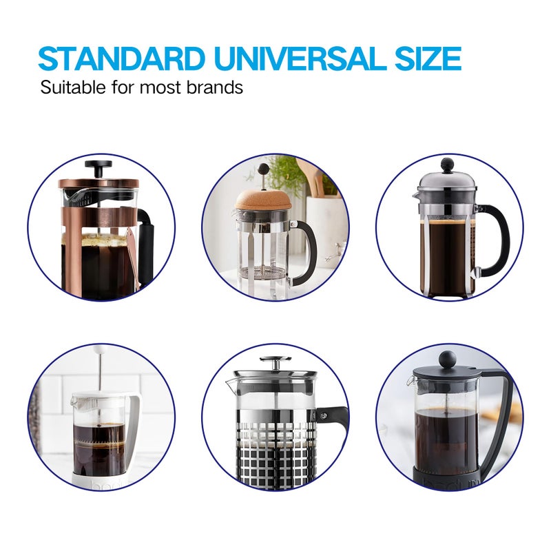 YMMIND Standard Universal Design 34 oz French Press Replacement Glass Beaker, Fits Most Brands French Press Coffee Makers (1Quart / 1000ml / 5-6 Cup) Coffee Press Borosilicate Glass Water Bottle (Grey) - Image 4
