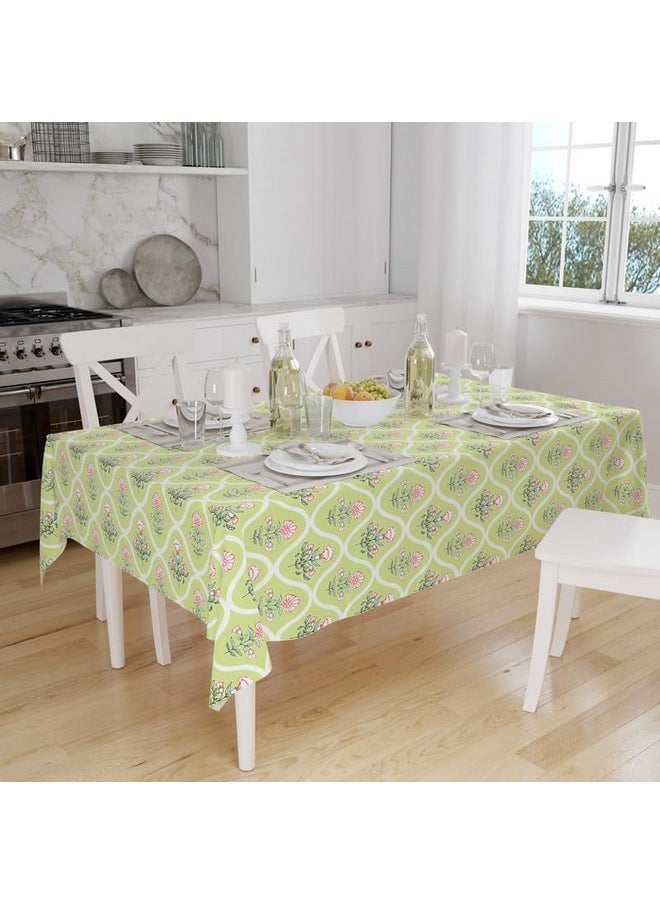 Encasa Homes Printed Table Cloth 7.5 Ft For 6 To 8 Seater Dining Table, Silky Polyester- Pea Green,Pack Of 1, Rectangular - pzsku/Z824B858EF49A5A5B75D0Z/45/_/1737721134/9a081efa-46b2-4378-935c-d01984152181