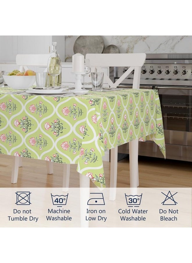 Encasa Homes Printed Table Cloth 7.5 Ft For 6 To 8 Seater Dining Table, Silky Polyester- Pea Green,Pack Of 1, Rectangular - pzsku/Z824B858EF49A5A5B75D0Z/45/_/1737721136/e2f061a5-afa2-42ee-9489-8e498730c981