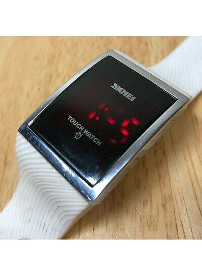 Men's Silicon Digital Wrist Watch 988 - 43 mm - White - Image 4