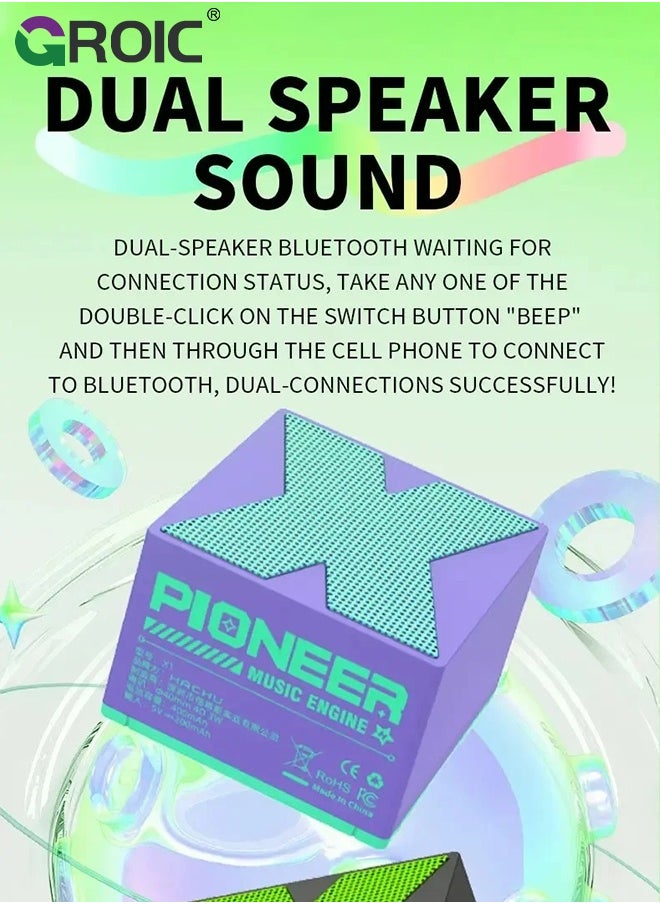 GROIC X Speaker Wireless Bluetooth Speaker,Bluetooth 5.0 Wireless Bluetooth Speaker for Outdoor,Camping Bluetooth Speaker,Outdoor Speaker  - Image 3