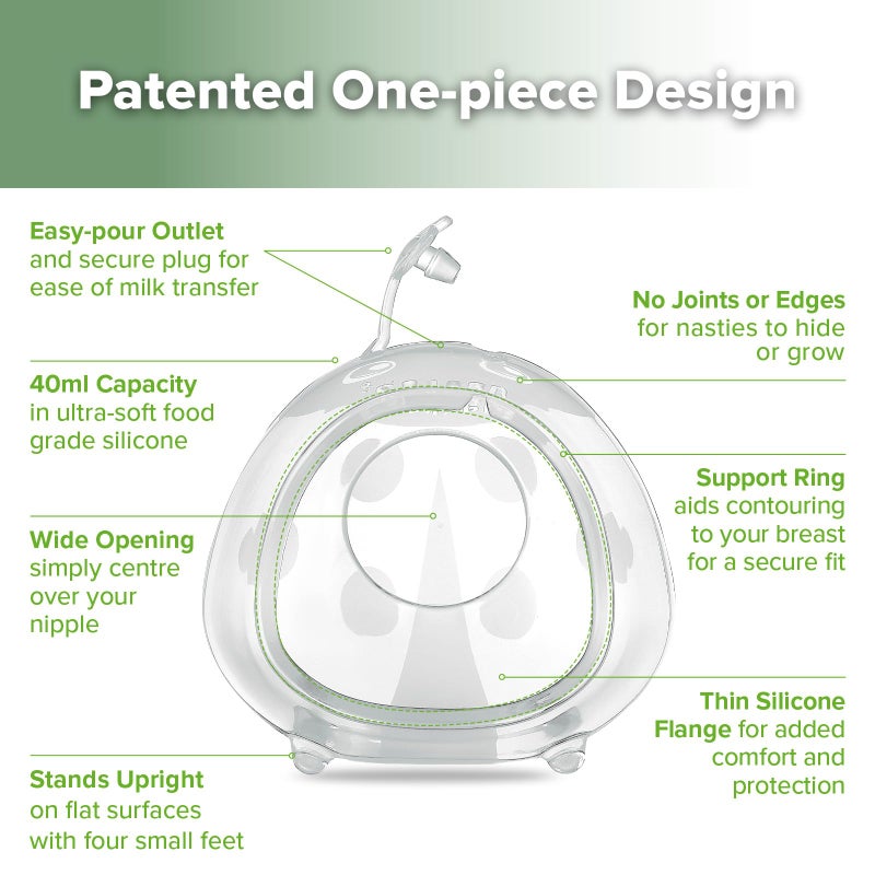 haakaa Ladybug Milk Collector 1.4oz/40ml 1pc - Wearable Nursing Cup | Soft Breast Shell | Breastmilk Saver | Portable Letdown Catcher for Pumping On The Go Breastfeeding Moms, Protects Sore Nipples - Image 3