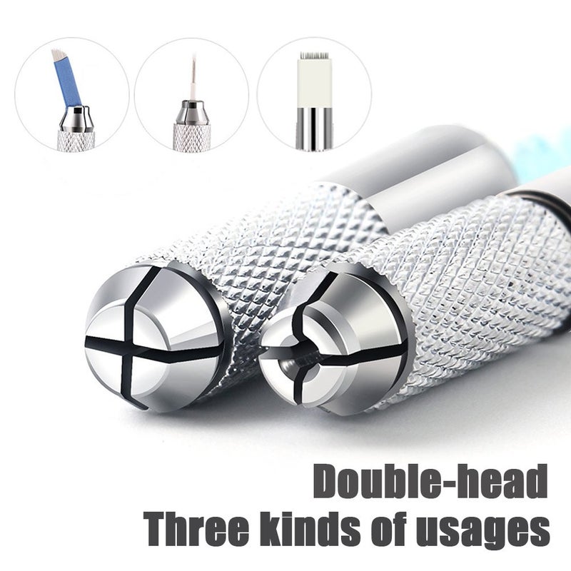 Bysiter 10 Pcs Double Sided Manual Tattoo Fog Eyebrow Pen Needle Tip Holder Tool Manual Pen Kit for Makeup Supplies - Image 3