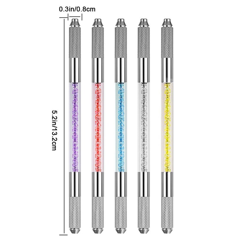 Bysiter 10 Pcs Double Sided Manual Tattoo Fog Eyebrow Pen Needle Tip Holder Tool Manual Pen Kit for Makeup Supplies - Image 5