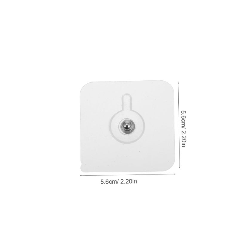 Clear Adhesive Hooks 10 Pack No Drill Wall Hangers Strong Hold for Kitchen Bathroom - Image 3