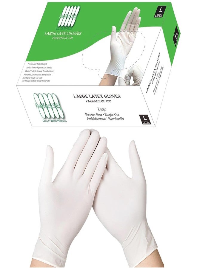 Perfect Stix قفازات طعام خالية من اللاتكس للاستخدام مرة واحدة - حجم كبير - عبوة من 100 قطعة - Image 1