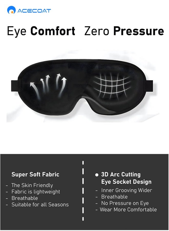 100% light blocking sleeping mask for men and women - Zero eye pressure eye mask for sleeping - Our sleeping mask comes with 5 pairs of earplugs - Black eye mask for travel or covering your eyes - pzsku/Z824BA7F6B5E75E988725Z/45/_/1727314421/91940e77-e66e-4f9e-ac3c-457fb577d315