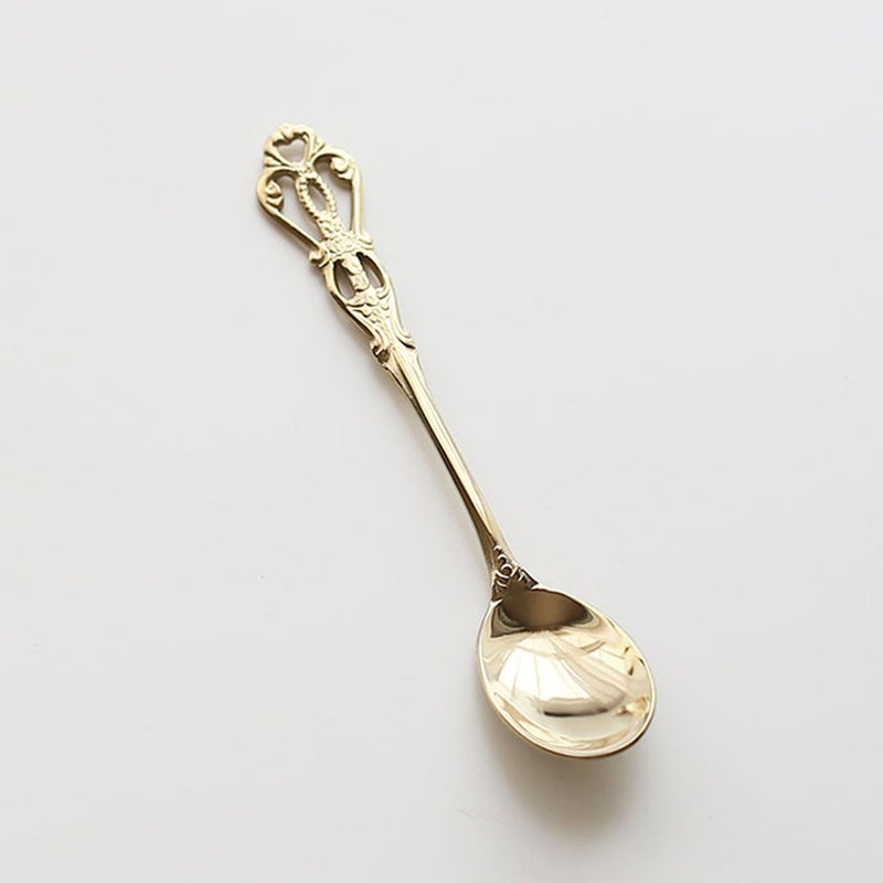 1 Set Kitchen Tableware English Fork Spoon Eating Tools Retro Tableware - Image 1