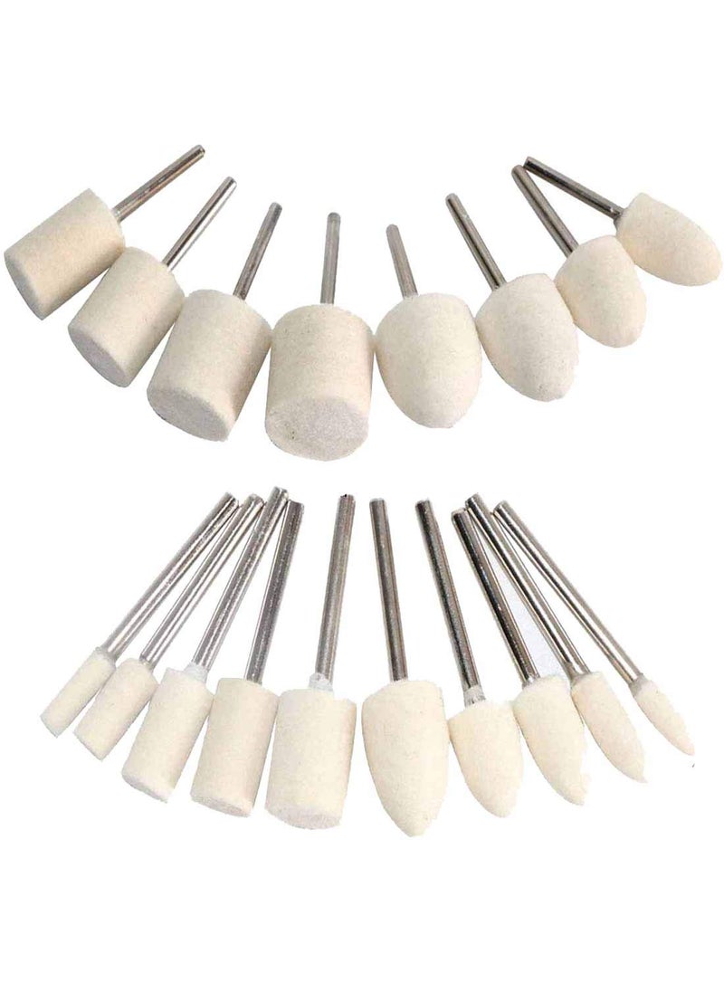DIY Crafts Diy Crafts Buffing Wheel 3 20mm Grinding Head for Dremel Drill 3235mm Shank 16mm 5 Piece Bullet Type Shank Diameterabout 3mm Off White  - Image 1