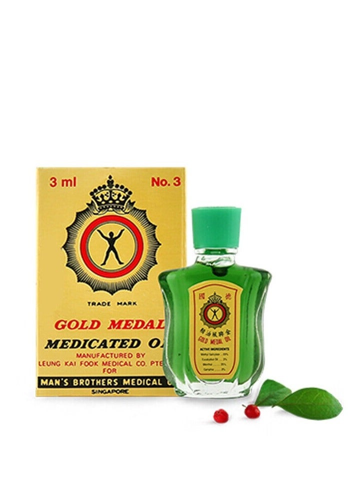 جولد ميدال زيت طبي مكافحة الرياح ماركة الوسام الذهبي - 3 مل