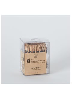 Home Box Vejile 2-Piece Rattan and Wood Napkin Ring Set 5x5x5 cm  - Image 5