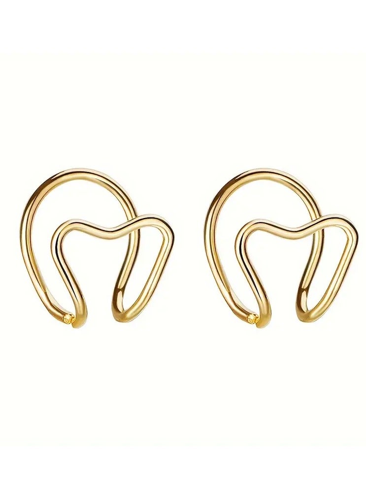 Home Clearance Sale The Girl's Ear Clip Earrings Are Convenient, Cute, Minimalist, Fashionable, And Charming Jewelry For Students. - Image 1