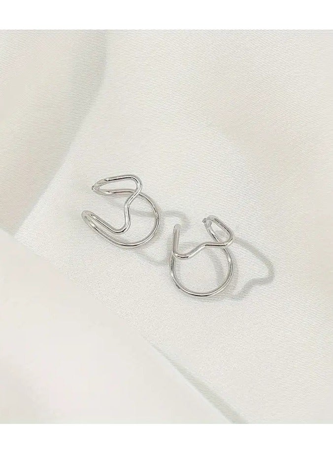 Home Clearance Sale The Girl's Ear Clip Earrings Are Convenient, Cute, Minimalist, Fashionable, And Charming Jewelry For Students. - Image 3