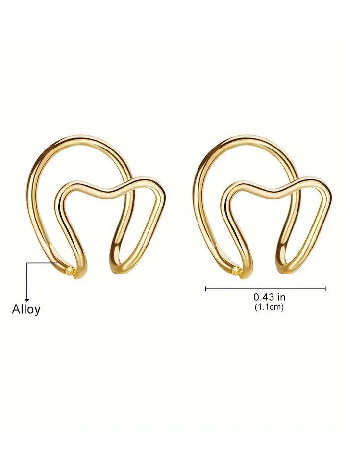 Home Clearance Sale The Girl's Ear Clip Earrings Are Convenient, Cute, Minimalist, Fashionable, And Charming Jewelry For Students. - Image 4
