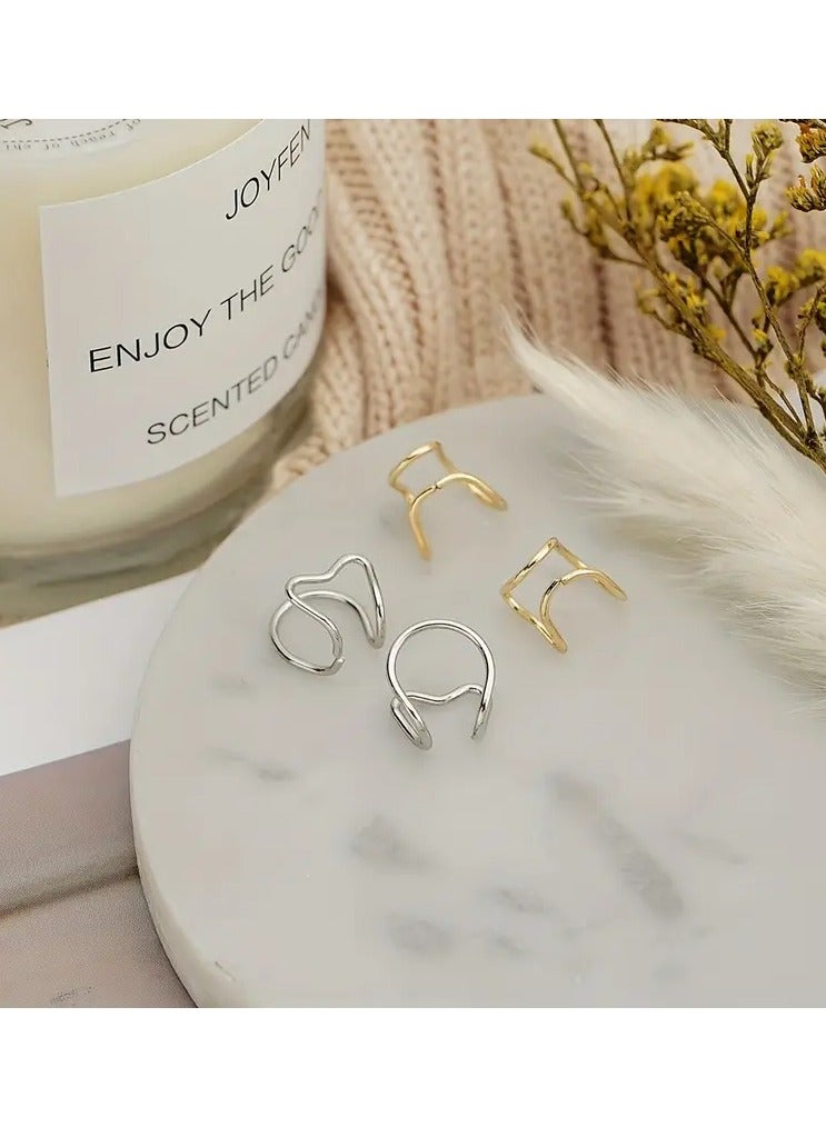 Home Clearance Sale The Girl's Ear Clip Earrings Are Convenient, Cute, Minimalist, Fashionable, And Charming Jewelry For Students. - Image 5
