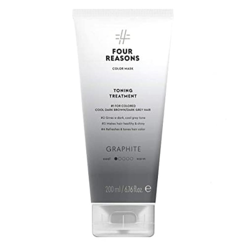 FOUR REASONS Color Mask - Graphite - (27 Colors) Toning Treatment, Color Depositing Conditioner, Tone & Enhance Color-Treated Hair - Semi Permanent Hair Dye, Vegan and Cruelty-Free, 6.76 fl oz - Image 1
