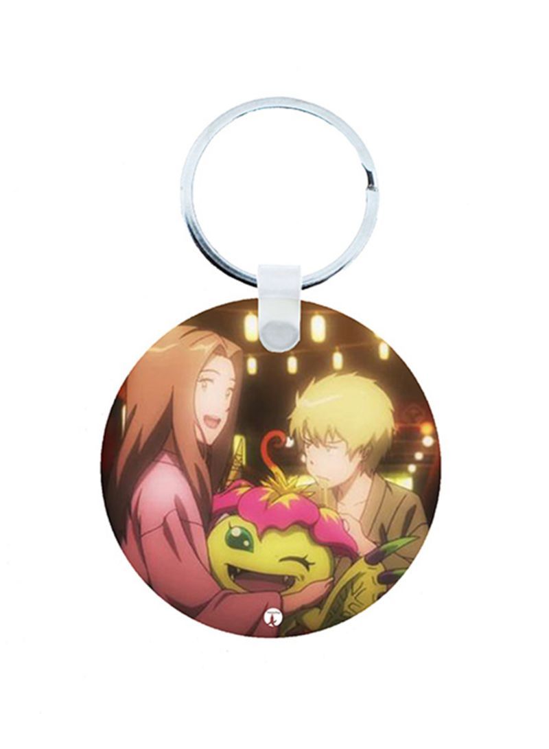 RKN Digimon Anime Wooden Keychain