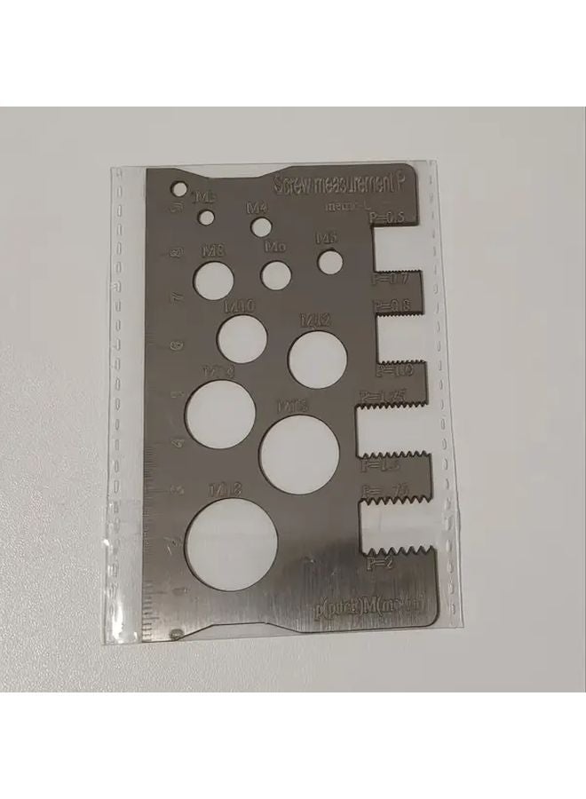 Heavy Duty Screw Thread Gauge M3 To M18 Silvery Precision Tool For Engineers Mechanics - Image 1