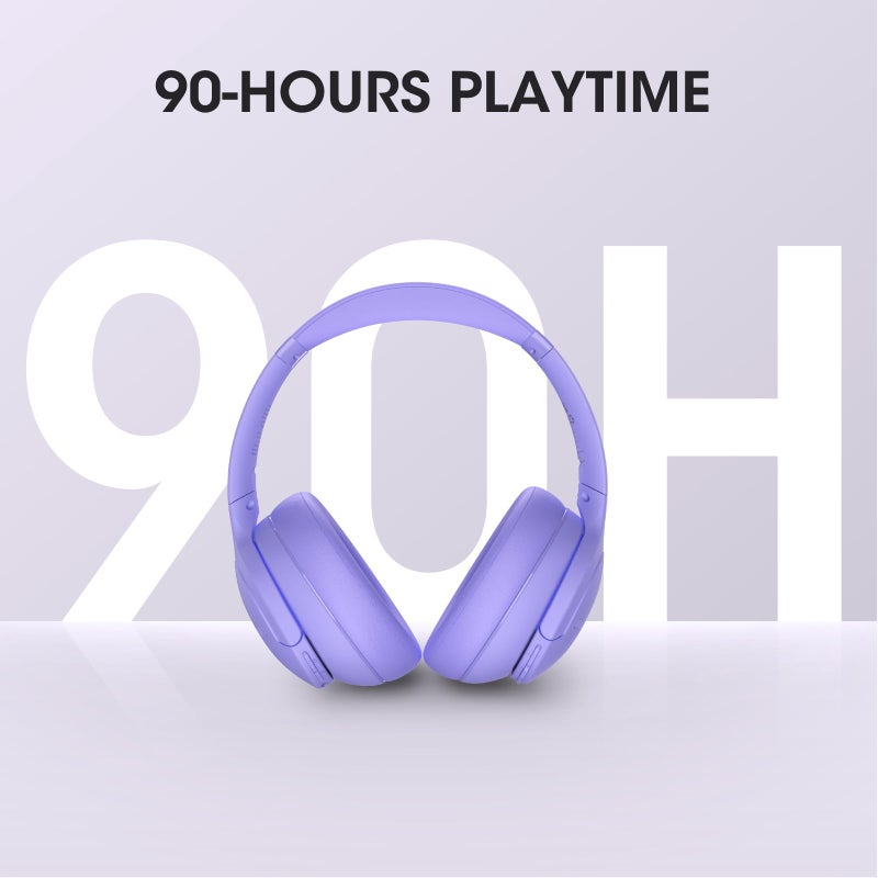 DOQAUS Upgrade Bluetooth Headphones Over Ear, 90H Playtime BT 5.3 Wireless Headphone EQ Modes, Built-in HD Mic, HiFi Stereo Sound, Deep Bass, Memory Foam Cups for Phone/PC&Travel/Gym/Workout - Image 2