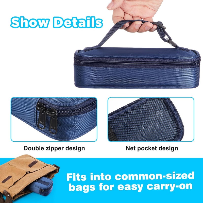 Threlaco 2 Set Insulin Pen Cooler Travel Case Diabetic Medication Carrying Insulated Bag Keep Medicine Cool Portable Injection Medical Bottle Storage with Protective Ice Brick79x35x2 in - Image 3