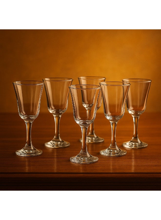 BLOOM Set of 6 plain and clear glass juice glasses - Image 1