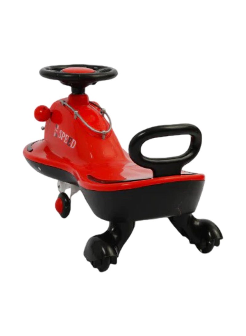 سبيد لعبة سيارة أرجوحة للأطفال باللون الأحمر - بدون بطارية، قيادة آمنة وأنيقة للأطفال الصغار - من عمر سنتين إلى ست سنوات - Image 5
