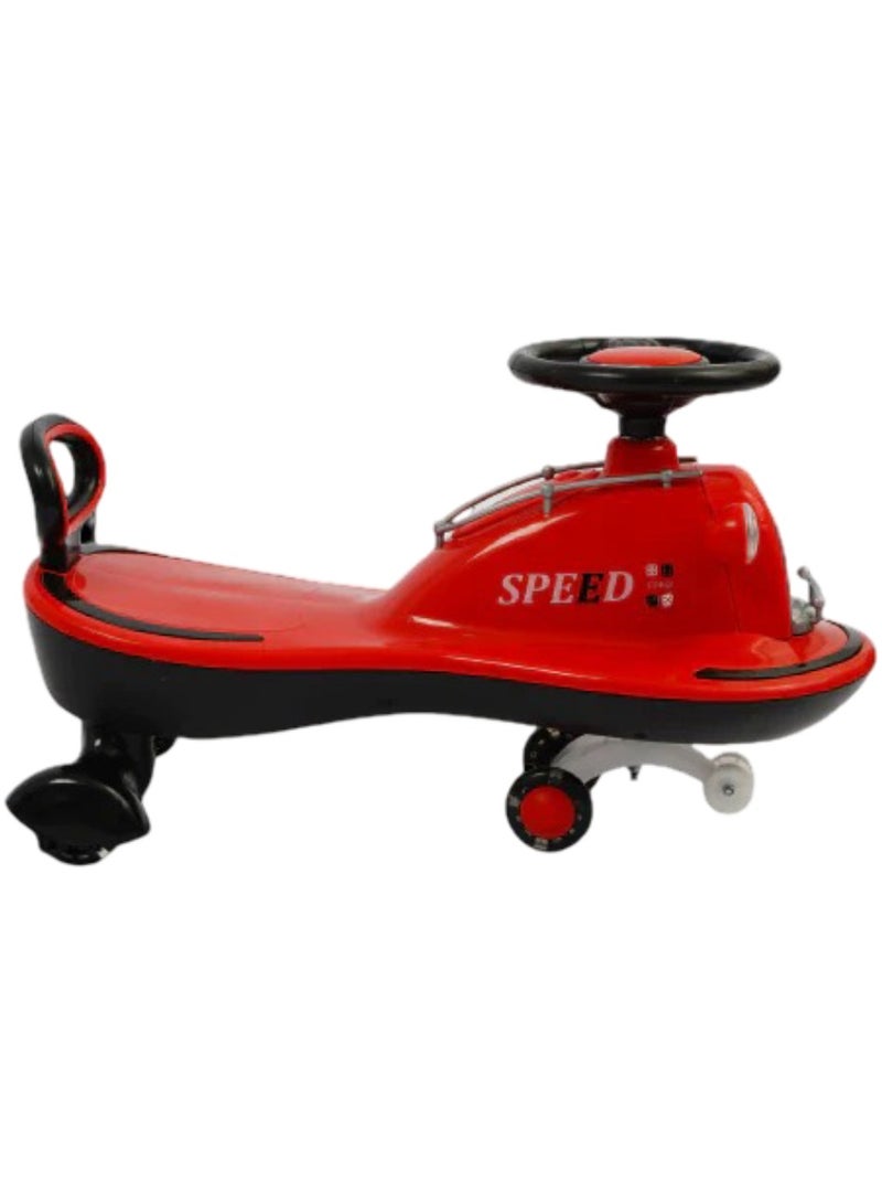 سبيد لعبة سيارة أرجوحة للأطفال باللون الأحمر - بدون بطارية، قيادة آمنة وأنيقة للأطفال الصغار - من عمر سنتين إلى ست سنوات - Image 2