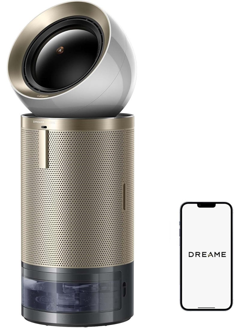Dreame AirPursue™ PM30 2-in-1 Air Purifier & Humidifier, Mist-Free Humidification, Smart Millimeter-Wave Radar, Enviro Detect, HEPA & Formaldehyde Filtration, Dual-Flow Modulation, LCD & App Control CVF15A-PM30 Golden