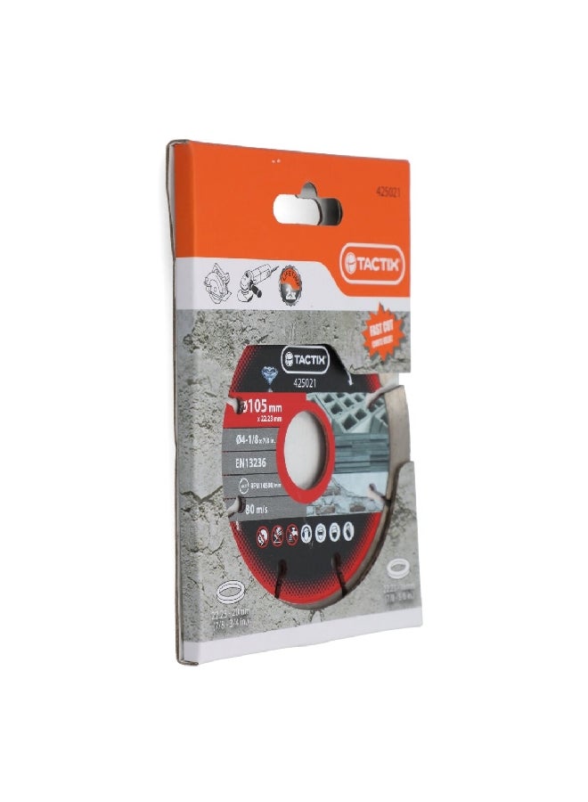 Tactix Durable Break-Resistant Round Diamond Polishing Disc Multicolor 105 x 22.23 mm 425021 - Image 3