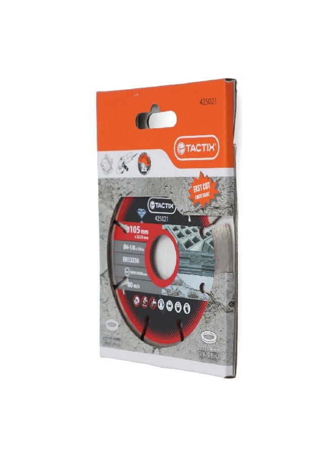 Tactix Durable Break-Resistant Round Diamond Polishing Disc Multicolor 105 x 22.23 mm 425021 - Image 2