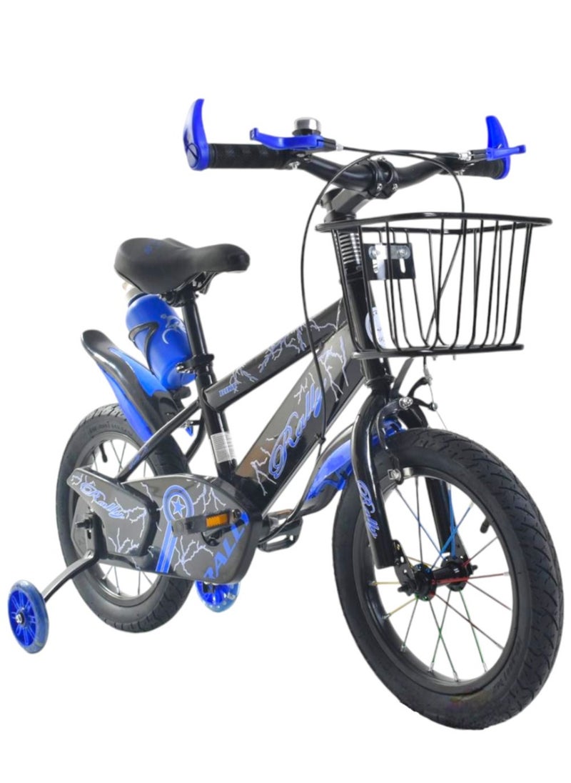 Toy Box - Children's Bicycle For 5-8 Years Old Kids Bike with Training Wheels and Basket, 16 Inch Cycle, High Carbon Steel Frame, Adjustable Seat, Smooth Bearings, Safe and Stable - Image 1