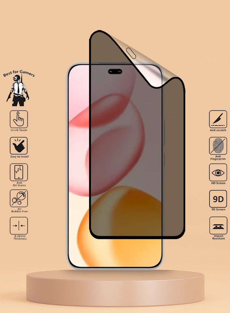 Techie Full Cover Matte Ceramic Privacy Screen Protector for Honor 400 Lite / Honor 200 Lite / X8c – Anti Fingerprint, Bubble Free Easy Installation - Image 2