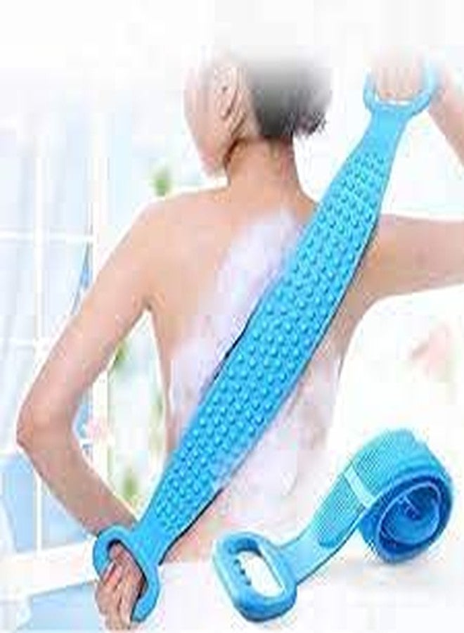 Geocell Silicone Body Scrubber/Bath Body Cleaning Belt/Skin Brush Belt For Skin/Bathing/Body Dirt Removal For Kids Men's & Women (Multicolor) - Image 5
