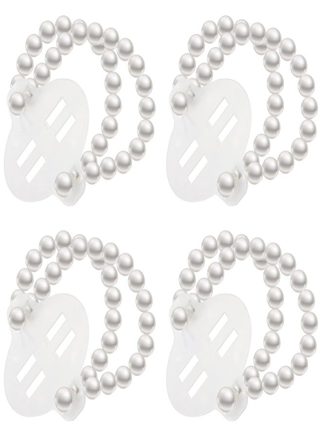 Waydress 8 Pieces Corsage Wristlet Band Elastic Pearl Wrist Wedding Corsage Pearl Bracelet Stretch Wristband for Wedding - Image 1