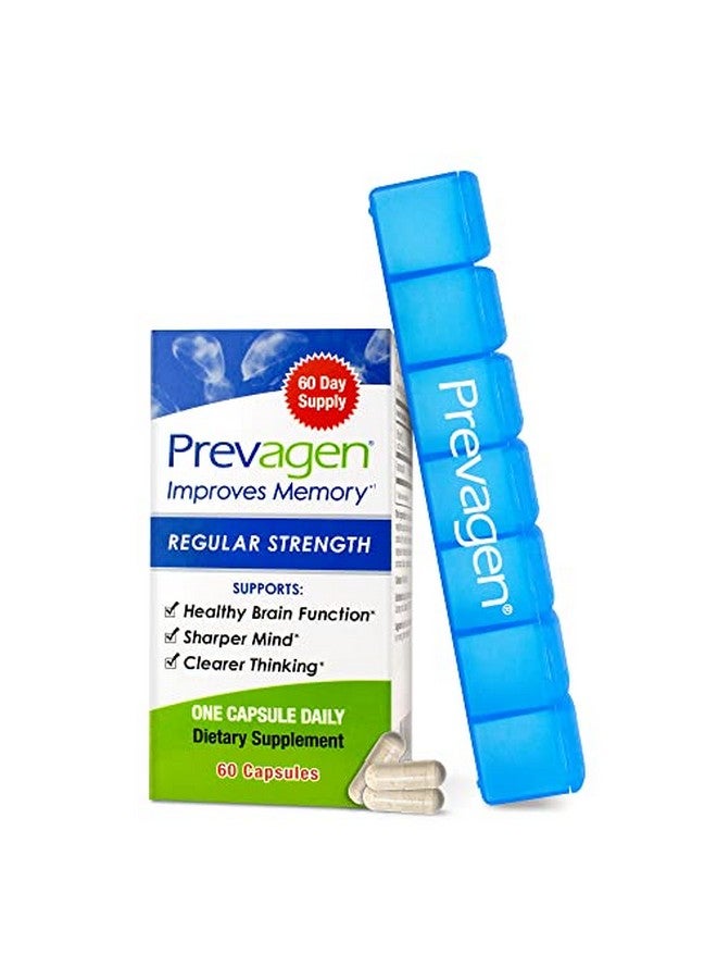 Prevagen Prevagen Improves Memory Regular Strength 10Mg 60 Capsules With Apoaequorin & Vitamin D & Prevagen 7 Day Pill Minder ; Brain Supplement For Better Brain Health Supports Healthy Brain Function - Image 1