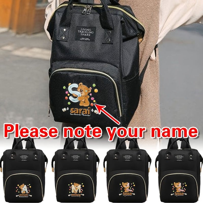 W Custom Mommy Diaper Backpack Large Capacity Nursing Travel Bag Organizer - Image 1