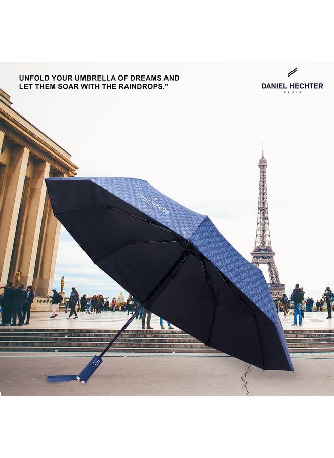 دانيال هيشتر مظلة Daniel Hechter Paris UV Protection للجنسين مطبوعة تفتح وتغلق تلقائيًا للاستخدام في المطر والرياح الموسمية وأشعة الشمس | مظلة أوتوماتيكية للرجال والنساء مع جراب سفر وغطاء | مقاس عادي  - Image 4